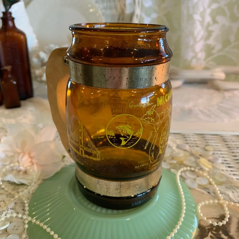 Vintage Amber Glass Stein🍺 - Picture 6 of 15